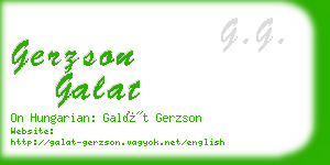 gerzson galat business card